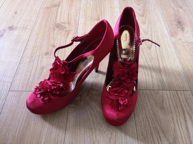 Image 3 of Jasper Conran red high heel shoes size 6