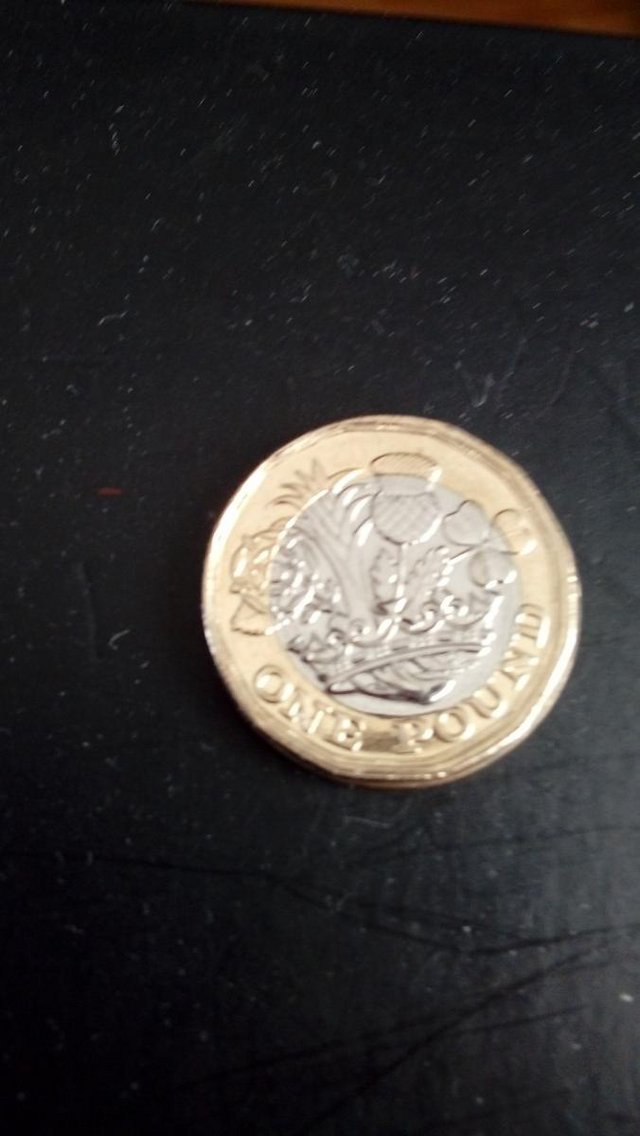 Image 4 of £1 coin thats got a missprinting fault date 2017