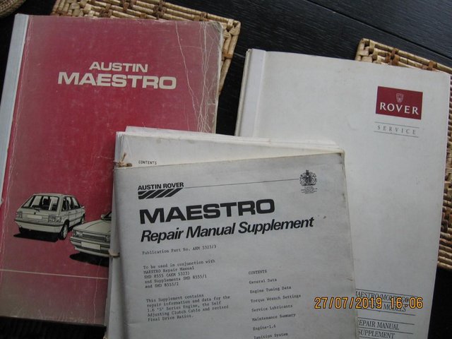 Image 3 of Maestro and Montegro Workshop manual