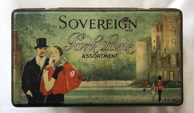 Preview of the first image of Vintage Oblong Sovreign New Park Lane Assortment Tin.