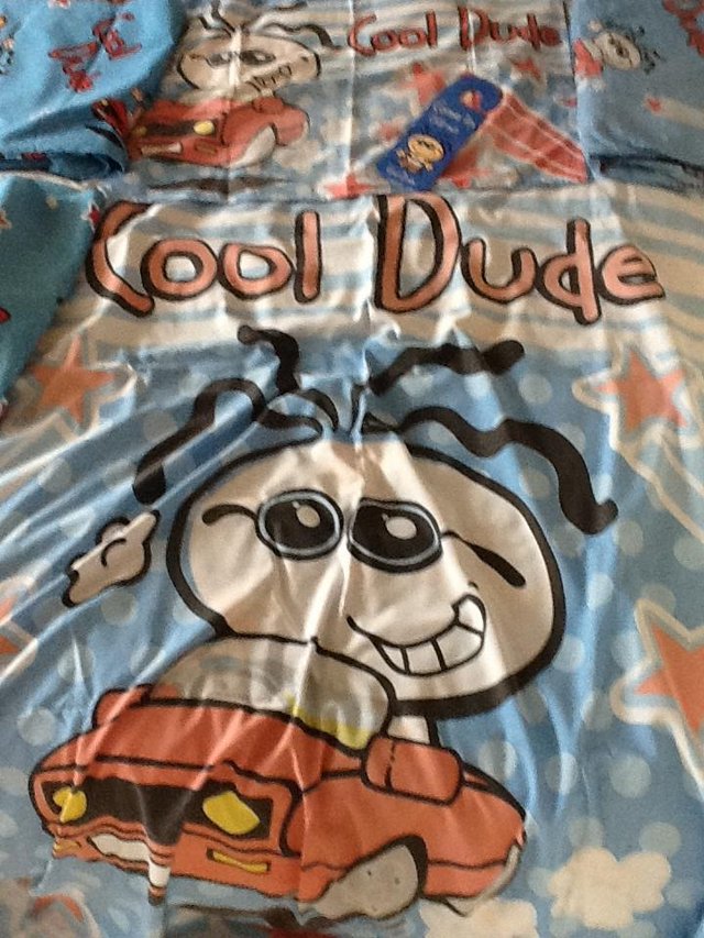 Preview of the first image of Cool Dude single bedding and curtains.
