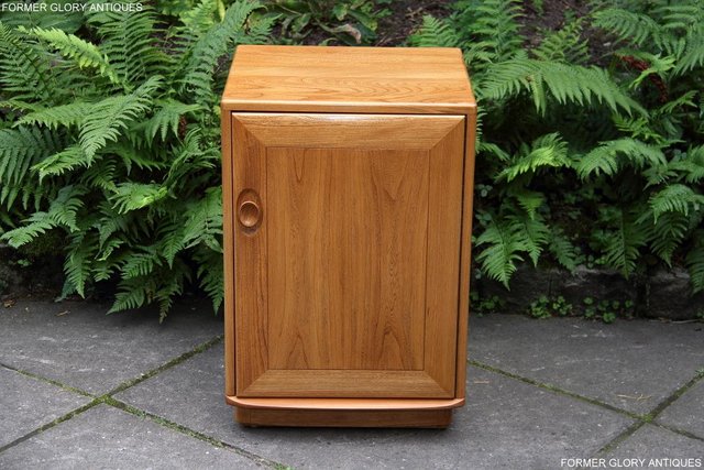 Preview of the first image of ERCOL WINDSOR LIGHT ELM HALL BEDSIDE CABINET TABLE SIDEBOARD.