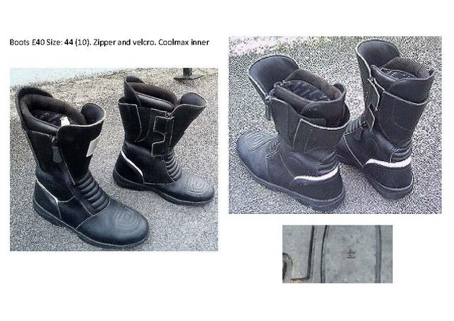 Preview of the first image of Leathers & boots for sale Leathers & boots for sale.
