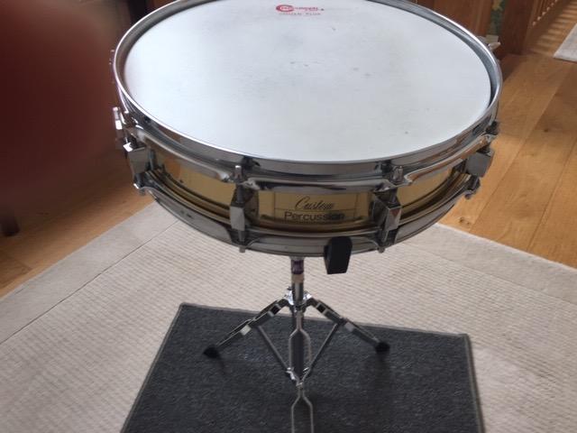 Image 2 of Custom Percussion Piccolo Snare Drum and Stand
