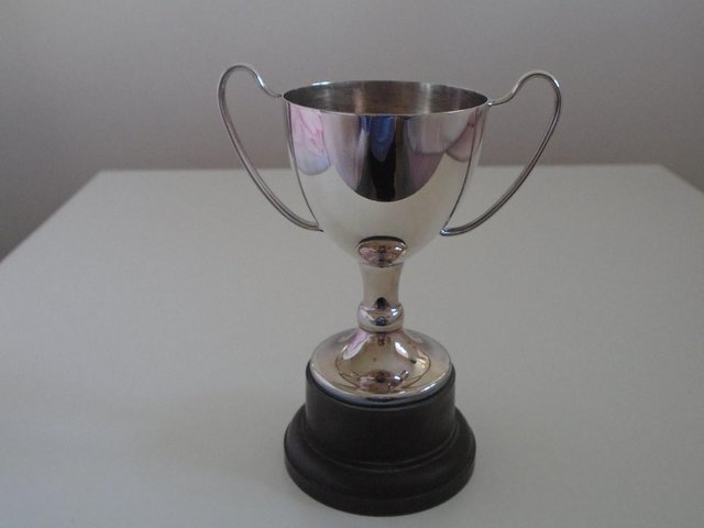 Preview of the first image of Silver-plated 58mm trophy.