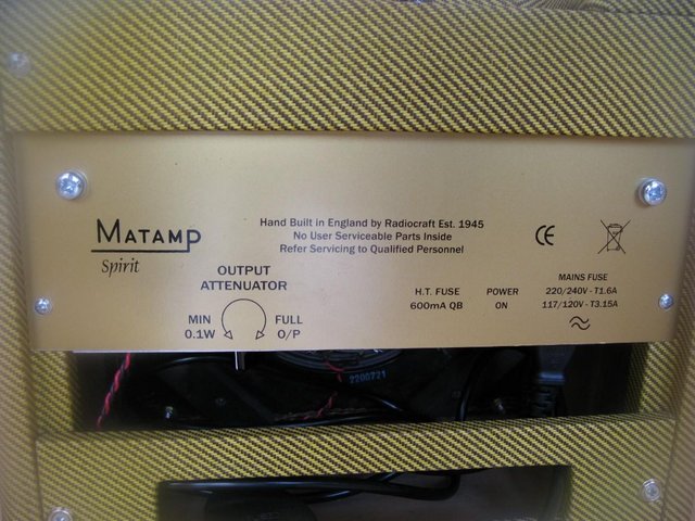 Preview of the first image of MATAMP SPIRIT BOUTIQUE GUITAR AMPLIFIER.