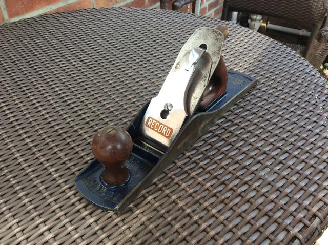 Preview of the first image of 1950s Record Jack Plane Rosewood Handle and Knob.