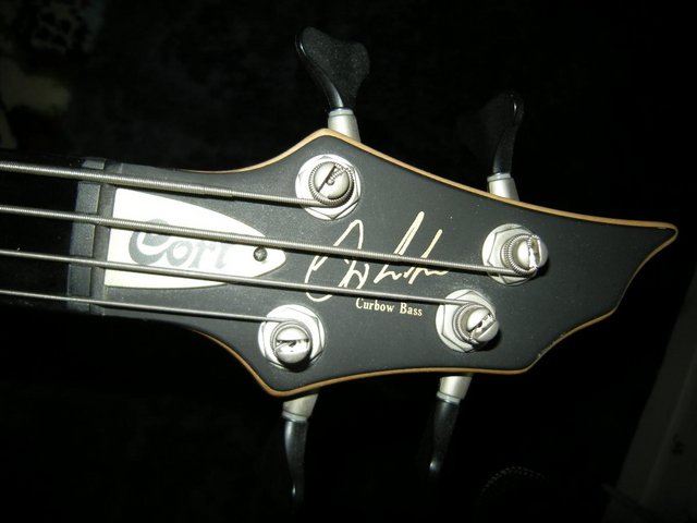 Image 3 of Cort Curbow 4 Bass Guitar Streaky Silver