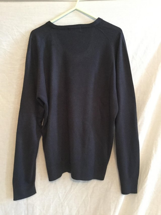 Image 2 of M&S Blue Harbour casual navy blue sweater