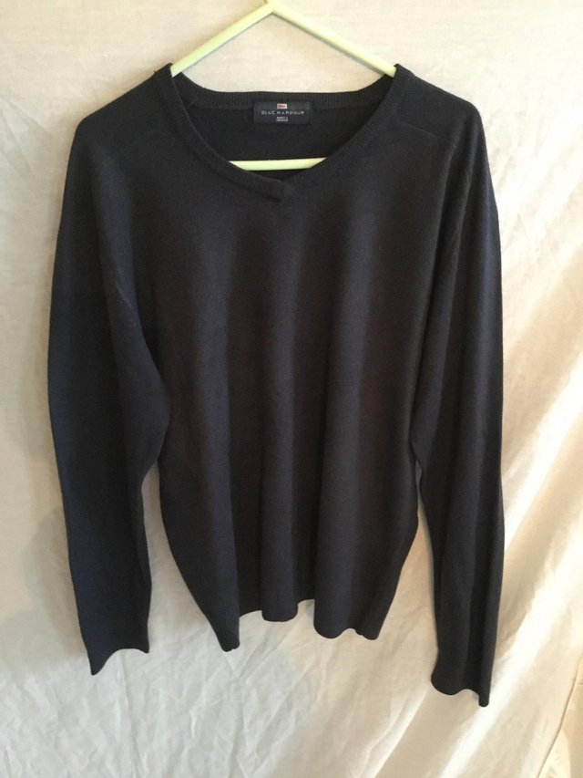 Image 3 of M&S Blue Harbour casual navy blue sweater