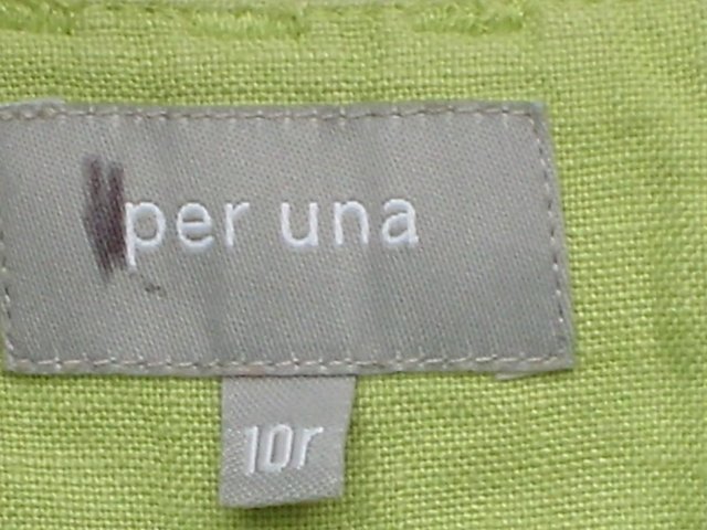 Image 2 of PER UNA Lime Green Linen Trousers–Size 10 Regular
