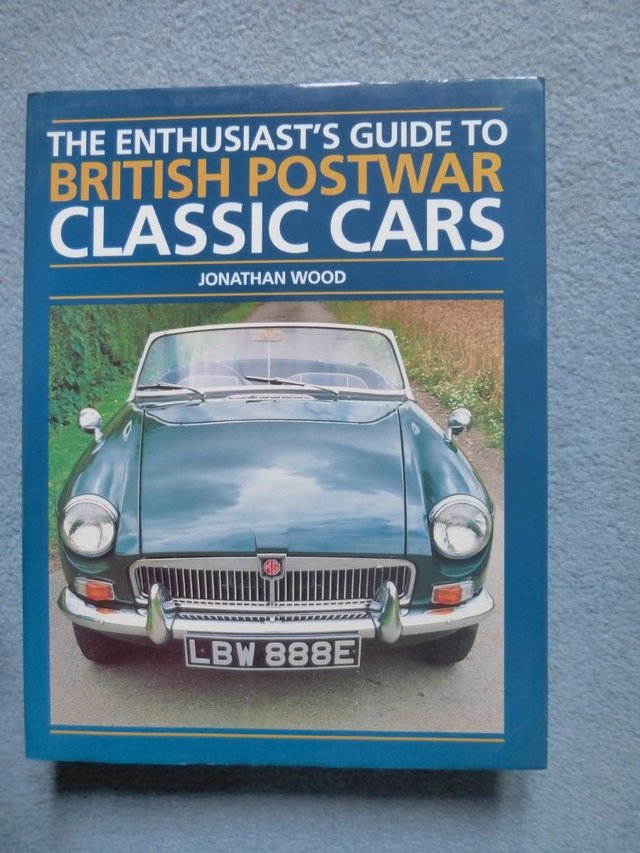 Preview of the first image of Enthusiasts Guide to British PostWar Classic Cars book, mint.