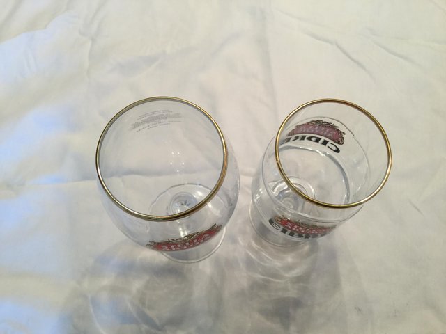 Image 2 of Two large “ Stella Artois” stem glasses