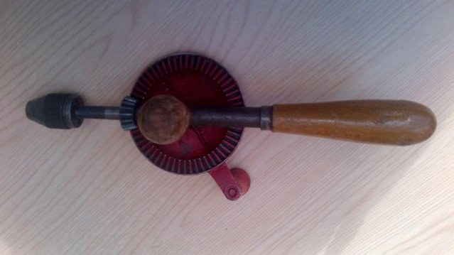Preview of the first image of ANTIQUE OLD RARE HAND DRILL TOOL.