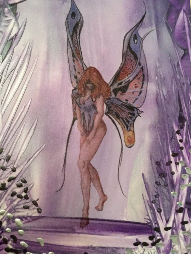 Preview of the first image of Framed Print of a Fairy Woman / Faerie Girl - Ink Wash Print.