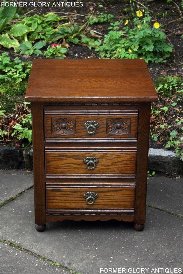 Image 7 of OLD CHARM LIGHT OAK CHEST OF DRAWERS BEDSIDE CABINET TABLE