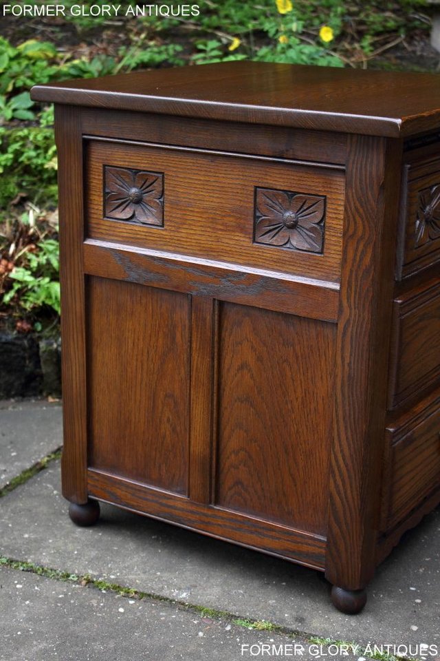 Image 10 of OLD CHARM LIGHT OAK CHEST OF DRAWERS BEDSIDE CABINET TABLE