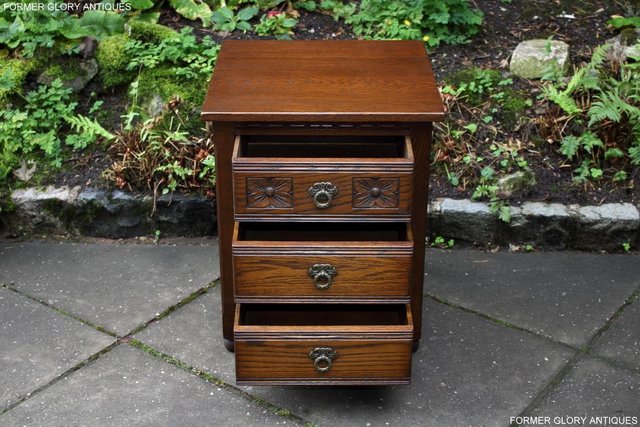 Image 14 of OLD CHARM LIGHT OAK CHEST OF DRAWERS BEDSIDE CABINET TABLE