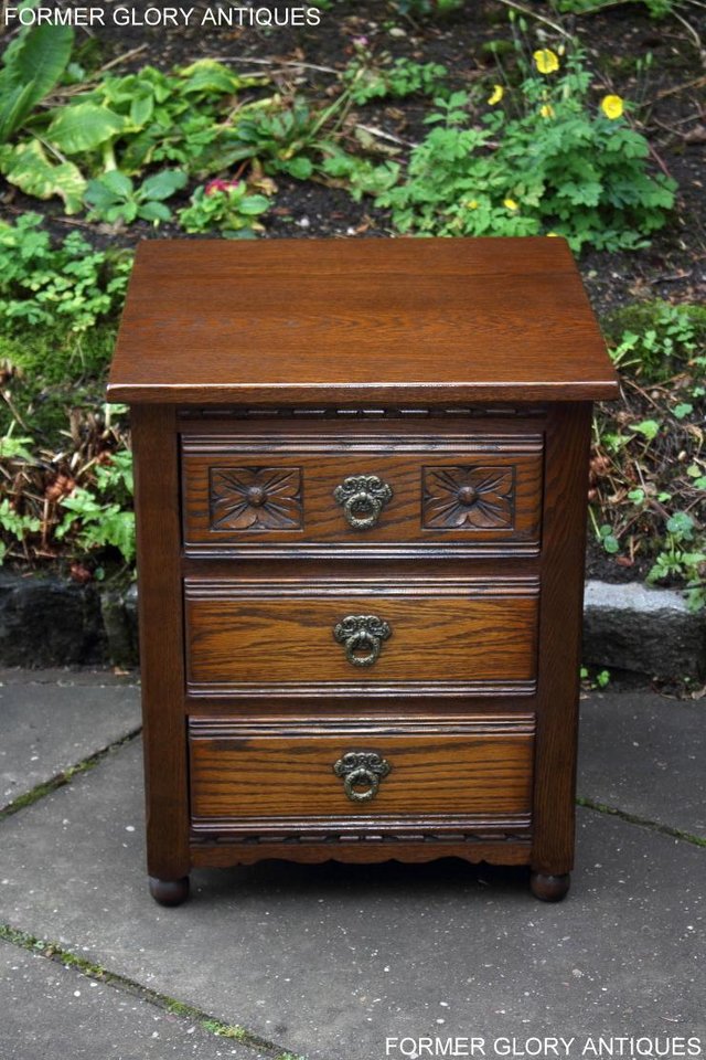 Image 15 of OLD CHARM LIGHT OAK CHEST OF DRAWERS BEDSIDE CABINET TABLE