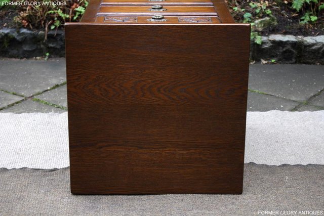 Image 32 of OLD CHARM LIGHT OAK CHEST OF DRAWERS BEDSIDE CABINET TABLE