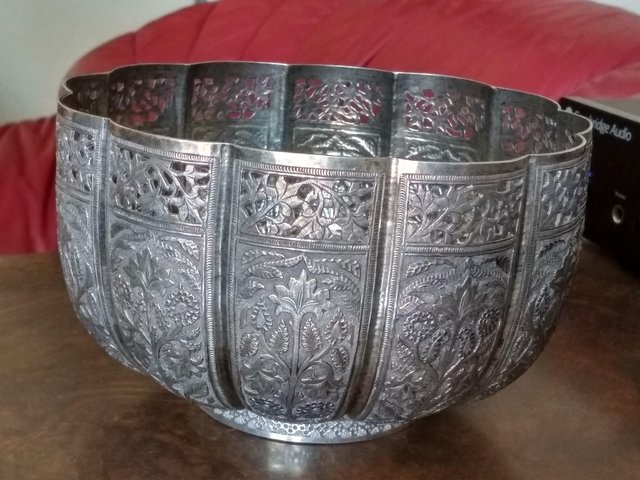 Preview of the first image of Kashmiri Silver Bowl -Kashmiri Silver Bowl.