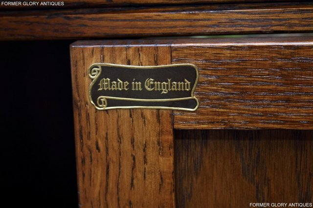 Image 13 of OLD CHARM LIGHT OAK LONG COFFEE WINE TABLE CABINET TV STAND