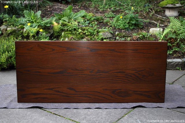 Image 32 of OLD CHARM LIGHT OAK LONG COFFEE WINE TABLE CABINET TV STAND