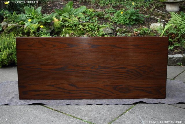 Image 46 of OLD CHARM LIGHT OAK LONG COFFEE WINE TABLE CABINET TV STAND