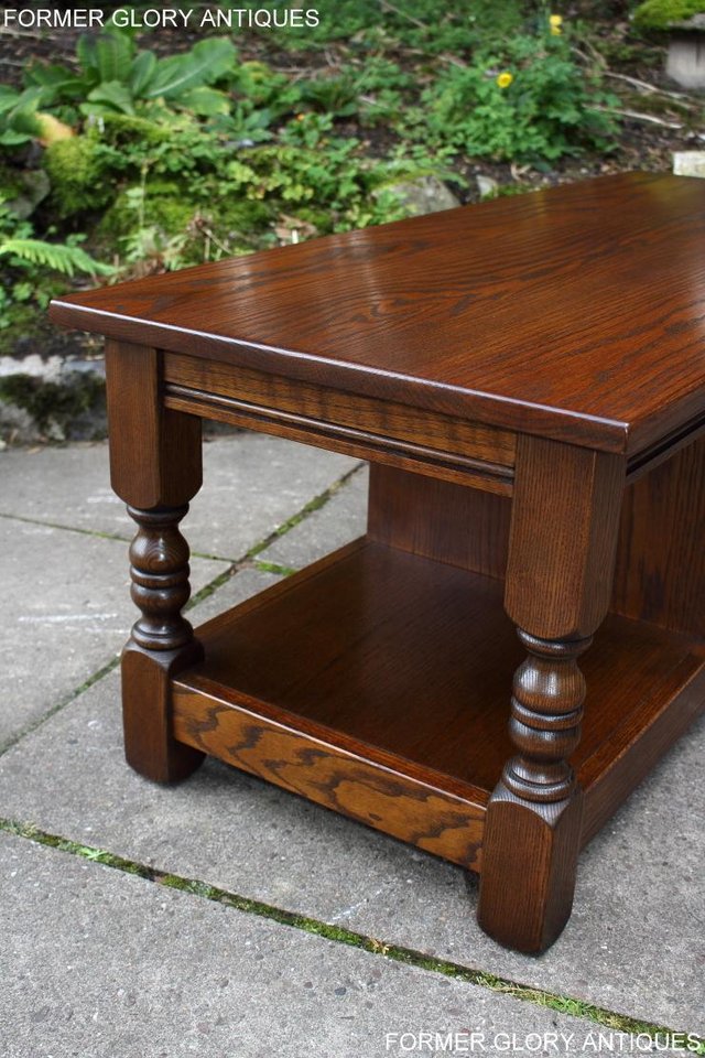 Image 79 of OLD CHARM LIGHT OAK LONG COFFEE WINE TABLE CABINET TV STAND