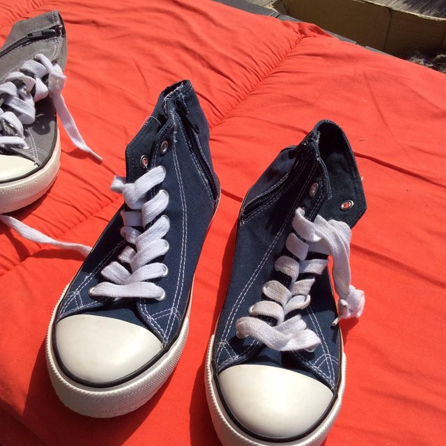 Image 2 of Blue Canvass trainers like converse size 4(37) unisex