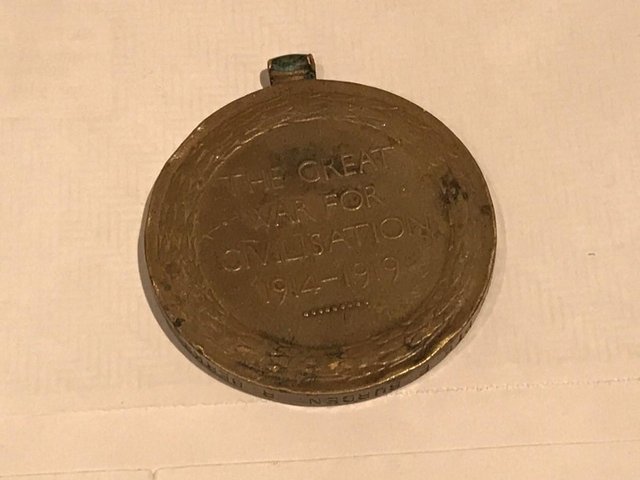 Image 4 of 1ww British Soldiers Medal For Service In The Great War