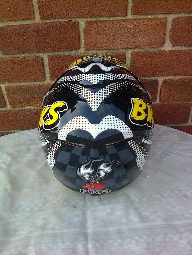 Image 2 of Motorbike helmet, Motox BKS, Kids, 52cm, Yellow Sparkplug, e