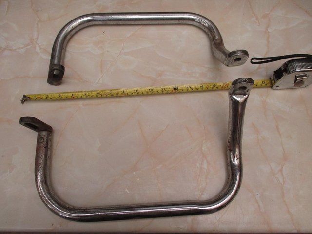 Preview of the first image of Pair Vintage roll bars for Triumph Motorbike.