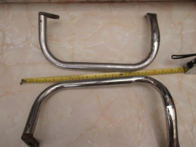 Image 2 of Pair Vintage roll bars for Triumph Motorbike