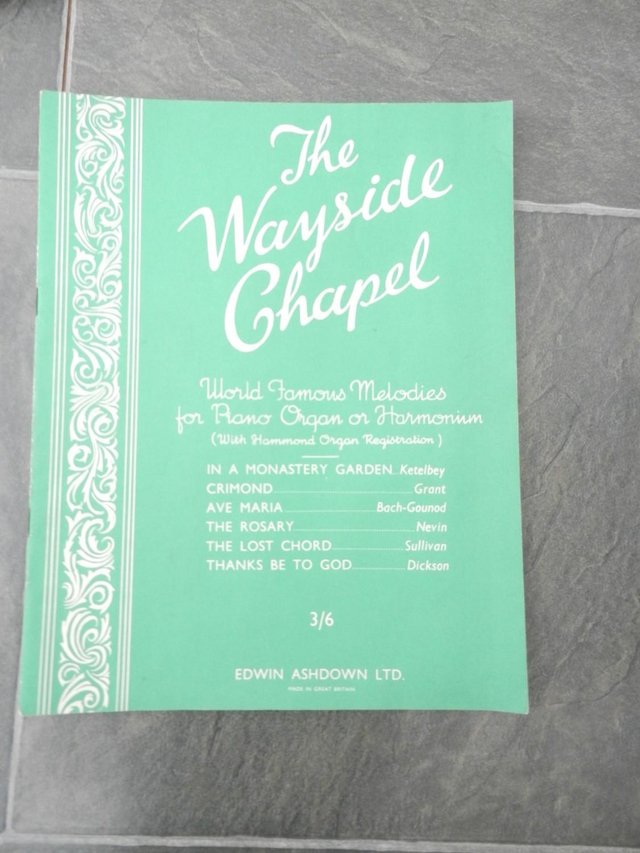 Preview of the first image of The Wayside Chapel Sheet Music Booklet World Famous Melodies.