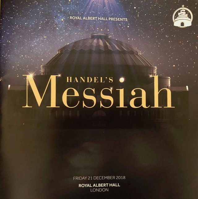 Preview of the first image of Handel's Messiah Royal Albert Hall 2018.