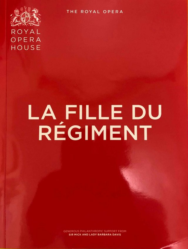 Preview of the first image of La Fille du Regiment Programme Royal Opera House 2019.
