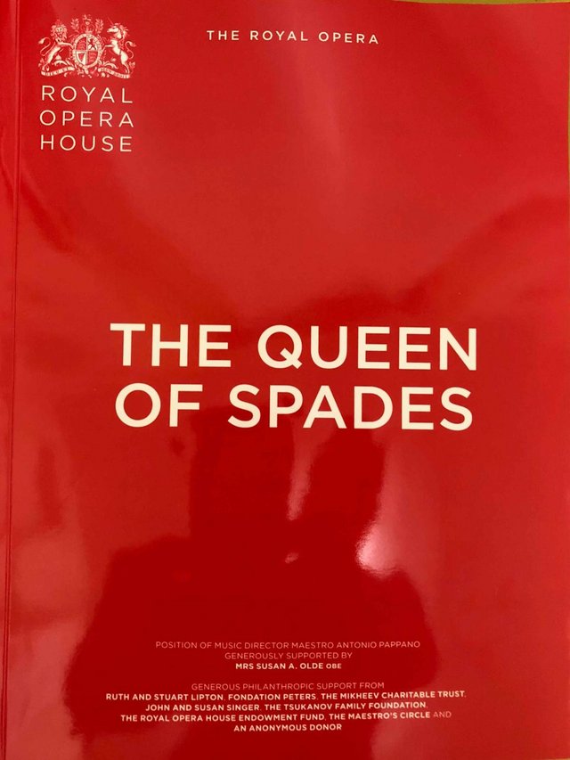 Preview of the first image of Queen of Spades Programme Royal Opera House 2018/19.