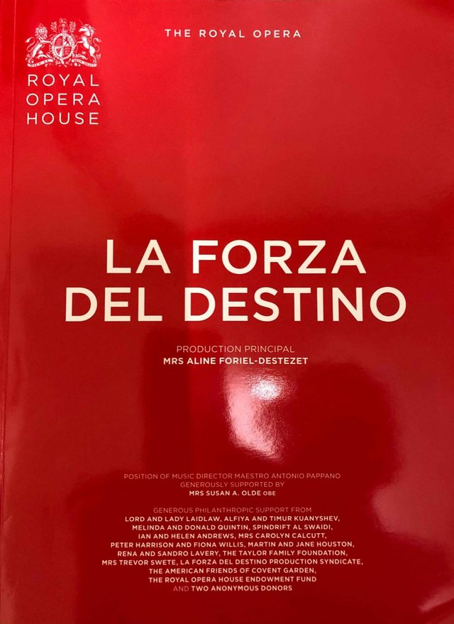 Preview of the first image of La Forza del Destino Programme ROH 2018/19 Seaso.
