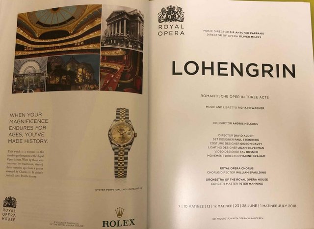 Image 2 of Lohengrin Programme Royal Opera House 2017/18