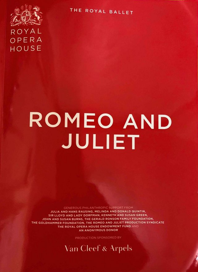 Preview of the first image of Romeo and Juliet Programme, Royal Ballet, ROH 2018/19.