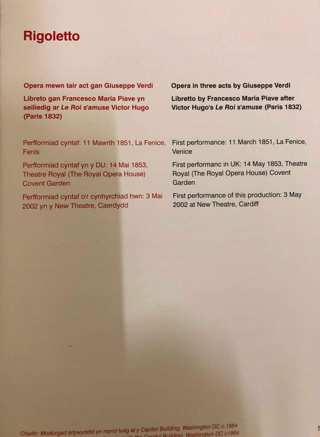 Image 3 of Rigoletto Welsh National Opera Programme Autumn 2019 Season