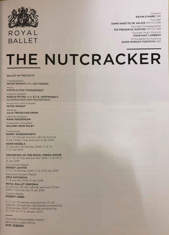 Image 2 of Nutcracker, Royal Ballet, ROH programme 2018/19