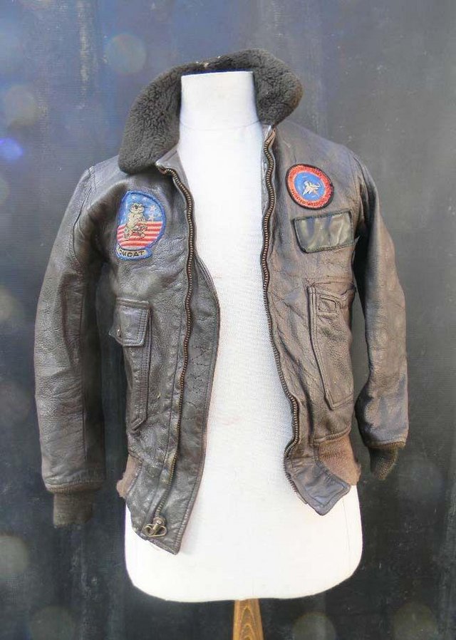 Preview of the first image of Vietnam American pilots leather jacket.