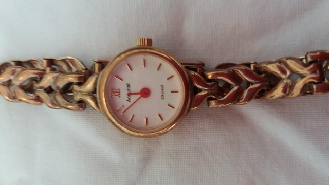 Preview of the first image of Ladies 9 carat Accurist gold watch 9 carat gold strap/Bracel.