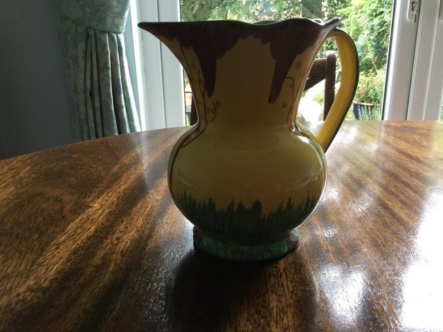 Preview of the first image of Vintage hand painted jug.