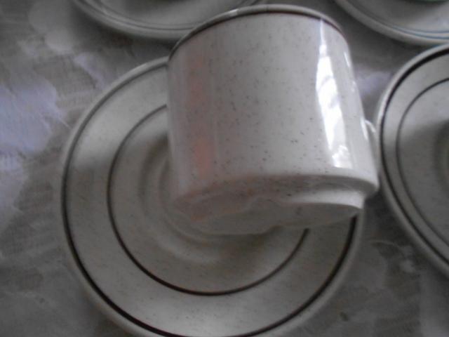 Image 3 of Tea Set SAMPSONITE Churchill Speckled Brown 1990's