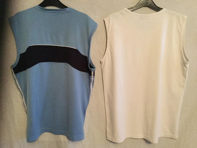 Image 2 of Men’s designer workout vests ( only white one left)