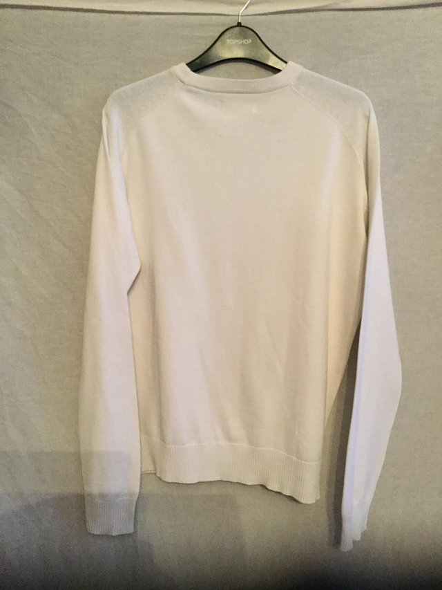 Image 2 of Lee Cooper Men’s fine knit white sweater