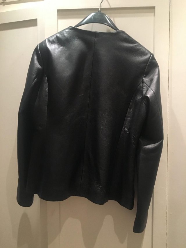 Image 3 of Ladies Black Short Leather Jacket